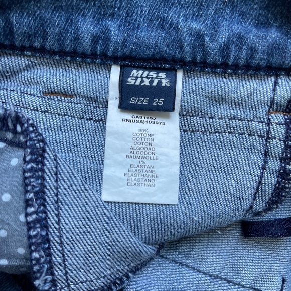 Miss Sixty Barbie Y2K Capri Jeans Size 25 - Picture 6 of 7